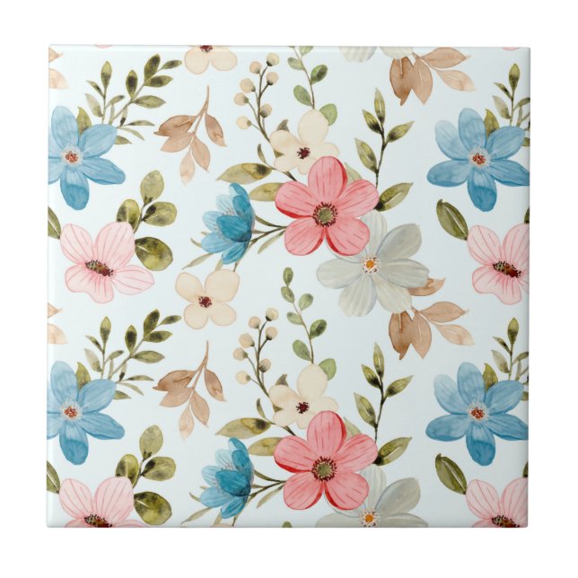 Carreau Aquarelle Fleur sauvage motif floral-67676 (Devant)