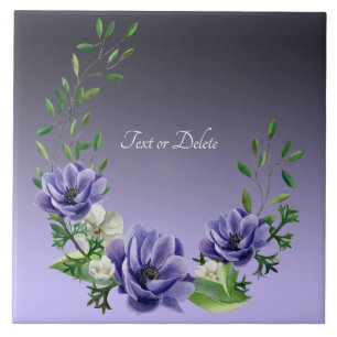 Carreau Aquarelle Fleurs violettes Carrelage en céramique