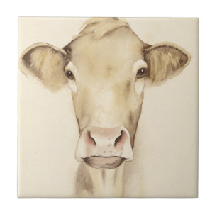 Carreau Aquarelle Grange Animaux   Vache