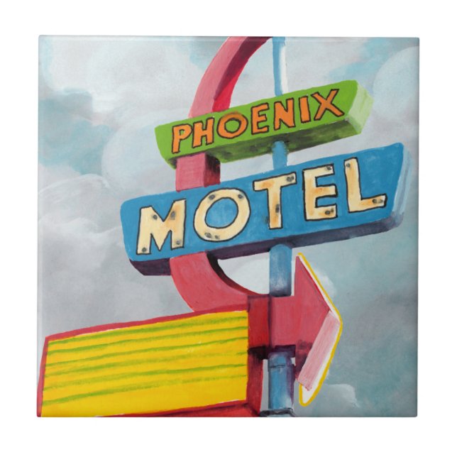 Carreau Aquarelle Motel Phoenix (Devant)