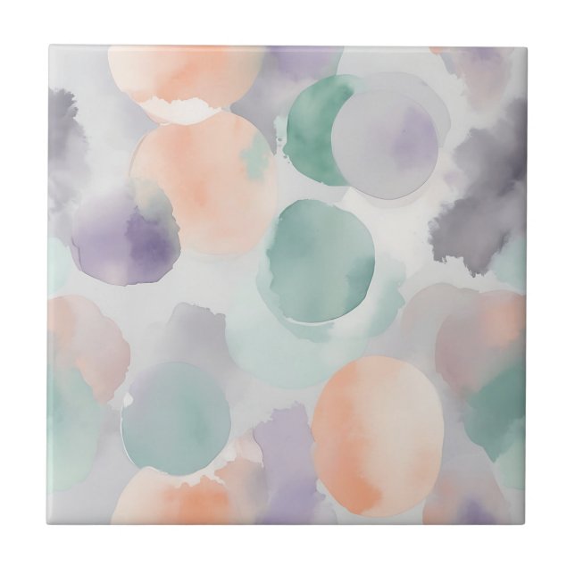 Carreau Aquarelle Pastel douce (Devant)