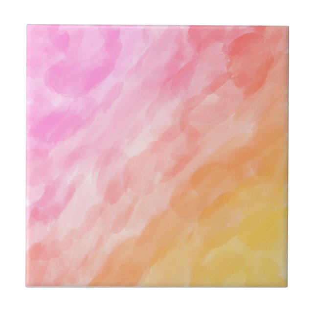 Carreau Aquarelle peinte en pastel (Devant)