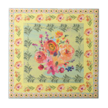 Aquarelle poussiéreuse décorée de style classique