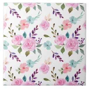 Carreau Aquarelle rose