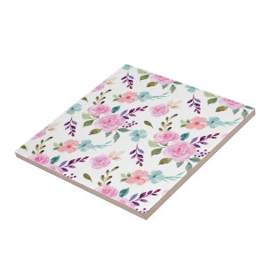 Carreau Aquarelle rose