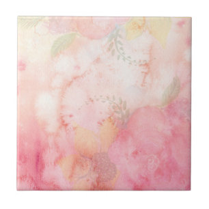 Carreau Aquarelle rose Arrière - plan floral
