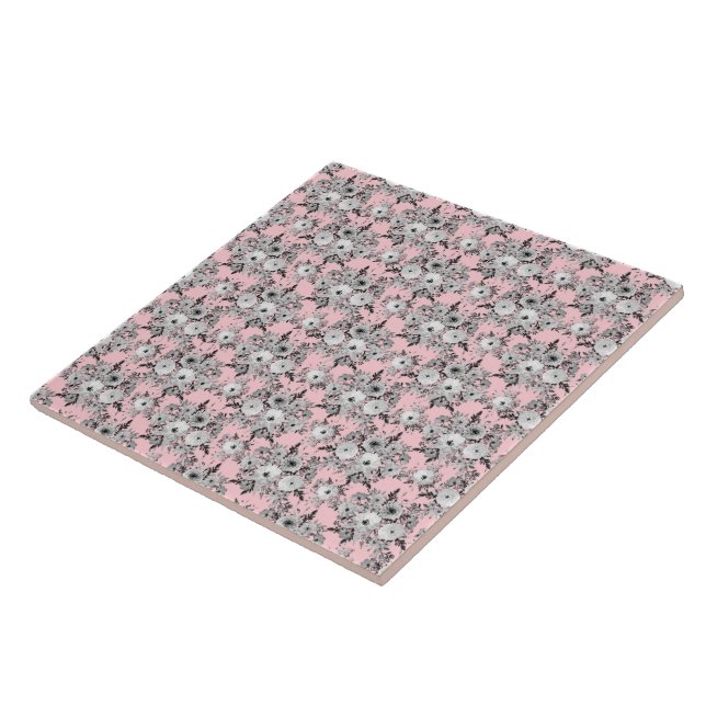 Carreau Aquarelle rose pâle blanc gris pâle (Côté)