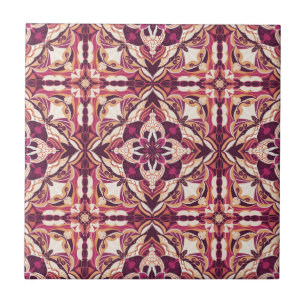 Carreau Aquarelle Rouge Azulejo Carrelage espagnol