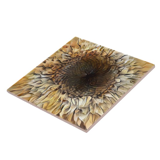 Carreau Aquarelle Tigre Tournesol collection élégante (Côté)