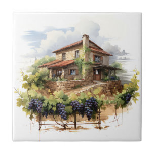Carreau Aquarelle Vineyard