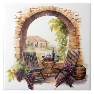 Carreau Aquarelle Vineyard