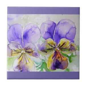 Carreau Aquarelle Viola violet Panser Carrelage en céramiq