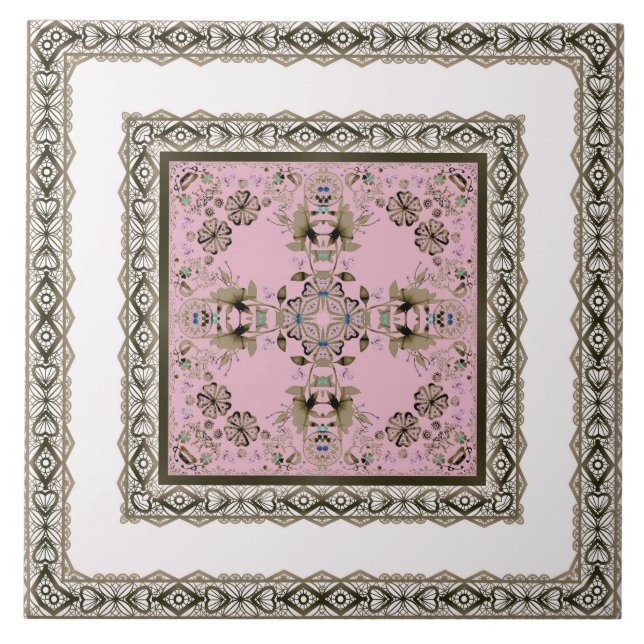 Carreau Arabic antique decorative east ornamental baroque (Devant)