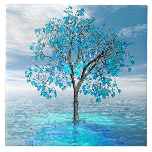 Carreau Arbre bleu cristal