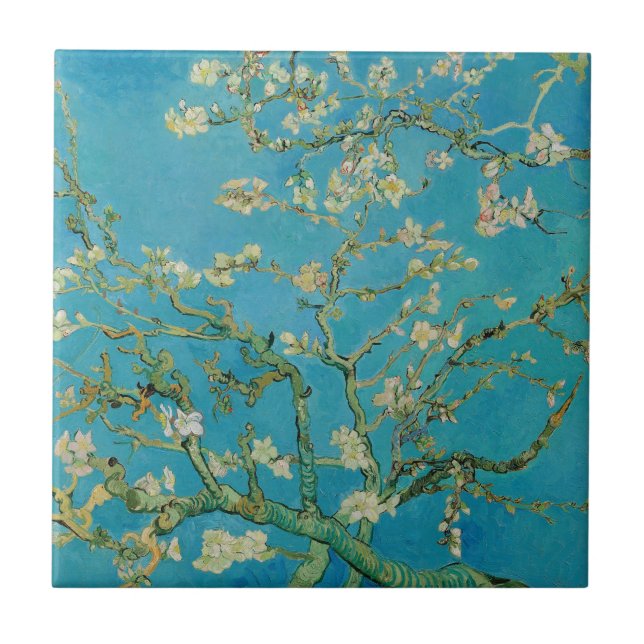 Carreau Arbre d'amande en fleurs par Van Gogh (Devant)
