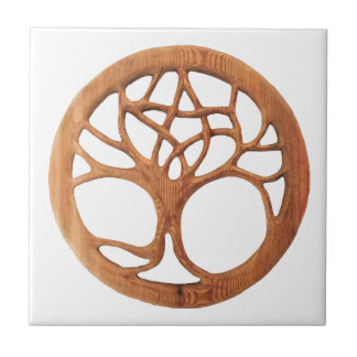 Carreau Arbre de druide avec le pentagramme celtique caché