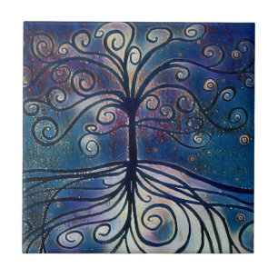 Carreau Arbre de la vie de minuit -