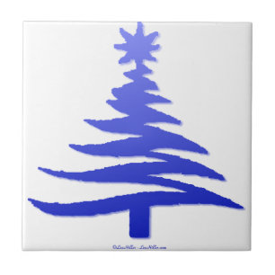 Carreau Arbre de Noël Cobalt bleu