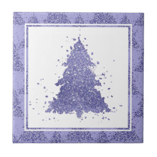 Carreau Arbre de Noël élégant Charming Lavender Purple