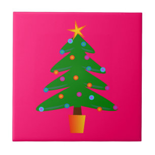 Carreau Arbre de Noël Festif Vert