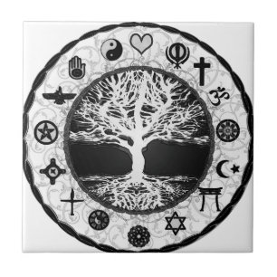 Carreau Arbre de religions du monde de la vie