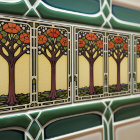 Arbre de vie Abstrait Jaune Orange du milieu du si