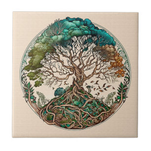 Carreau Arbre de vie, noeuds celtiques