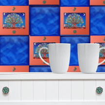 Arbre lunaire de vie Talavera Style Mexicain