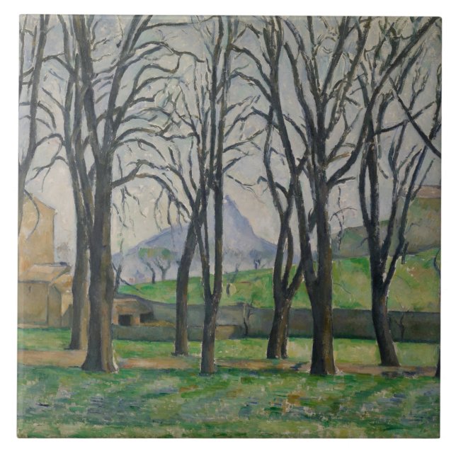Carreau Arbres de châtaigne de Paul Cezanne | chez Jas de (Devant)