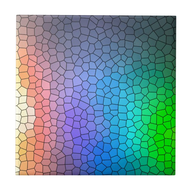 Carreau Arc-en-ciel de mosaïque (Devant)