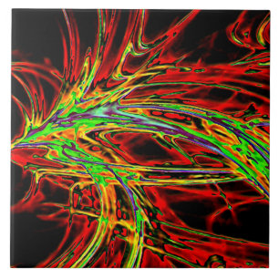 Carreau Arc en ciel éclairé des flammes