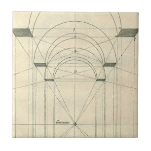 Carreau Architecture vintage, Perspective Arc Renaissance