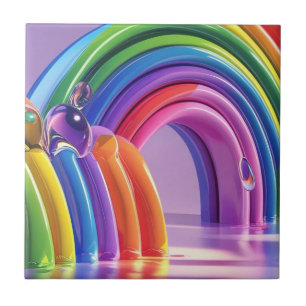 Carreau Arcs-en-ciel déformés