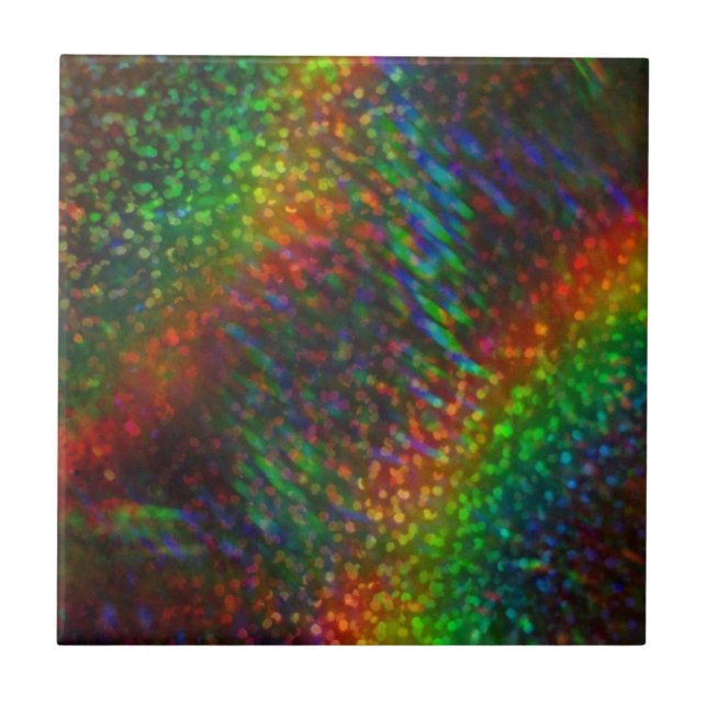 Carreau Arcs-en-ciel olographes de parties scintillantes (Devant)
