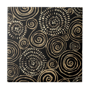Carreau Argent d'or noir moderne