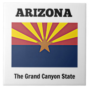 Carreau Arizona, drapeau et devise,