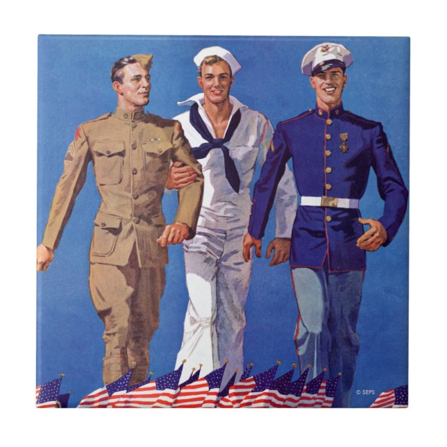 Carreau Armée, marine et marines (Devant)