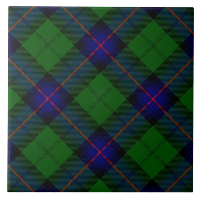 Carreau Armstrong tartan bleu et vert plaid (Devant)