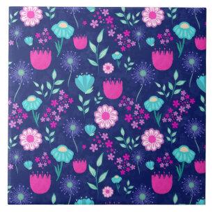 Carreau Arrière - plan à motif floral mignon