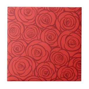 Carreau Arrière - plan abstrait de roses rouges
