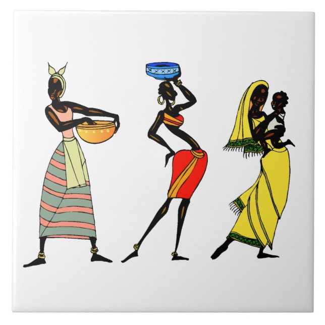 Carreau Arrière - plan africain de femmes (Devant)