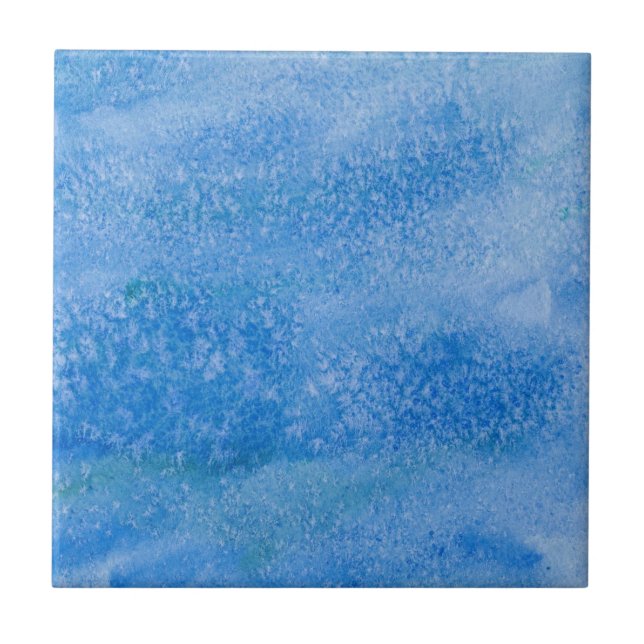 Carreau Arrière - plan bleu d'aquarelle (Devant)