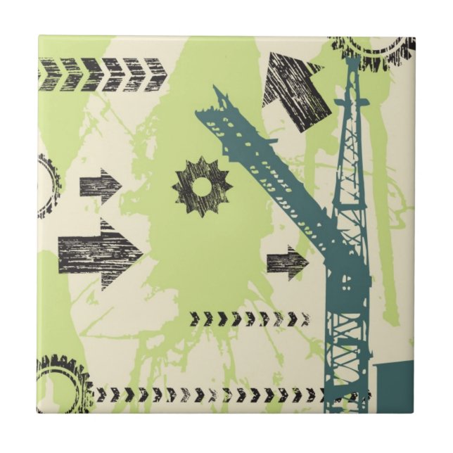 Carreau Arrière - plan de pointe abstrait (Devant)