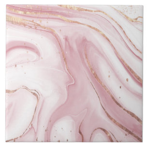 Carreau arrière - plan en marbre liquide à la texture doré