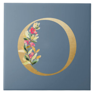 Carreau Arrière - plan foncé pluvieux faux doré O floral