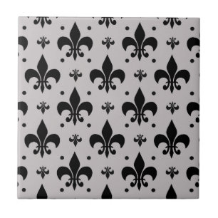 Carreau Arrière - plan gris Fleur-de-lis Motif Design