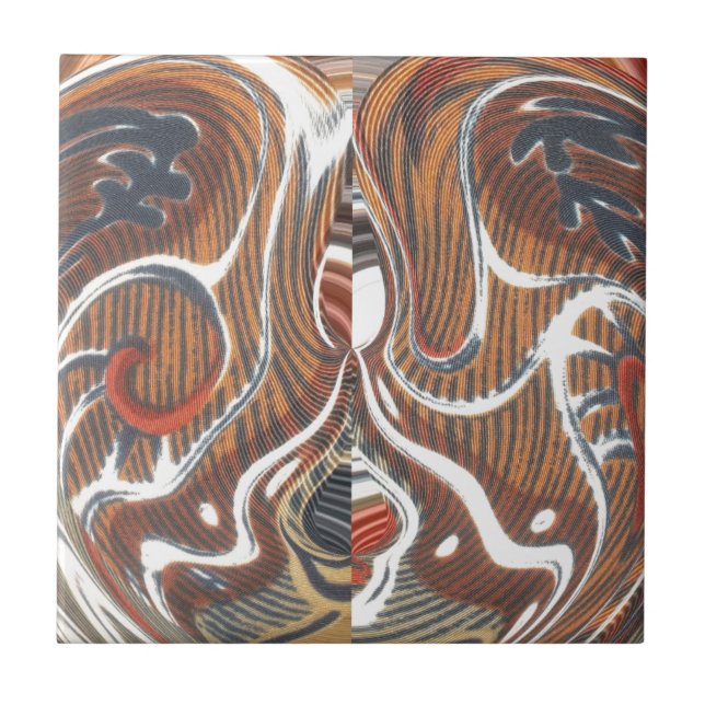 Carreau Art Abstrait africain (Devant)