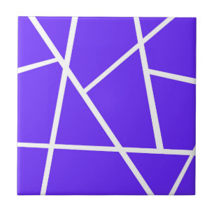 Carreau Art Abstrait Lavande bleu violet blanc minimalisme