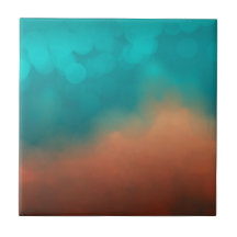 Art Abstrait moderne Turquoise Turquoise Blue Oran