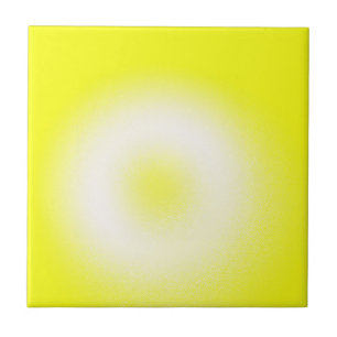 Carreau Art Abstrait Pastel Jaune Blanc